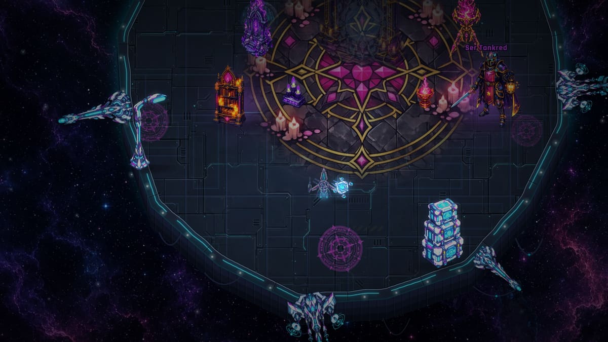 The Citadel, the hub of Hell of Stars, with its glowing star seal